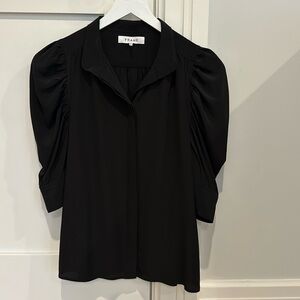 Frame Gillian Silk Puffed Sleeve blouse